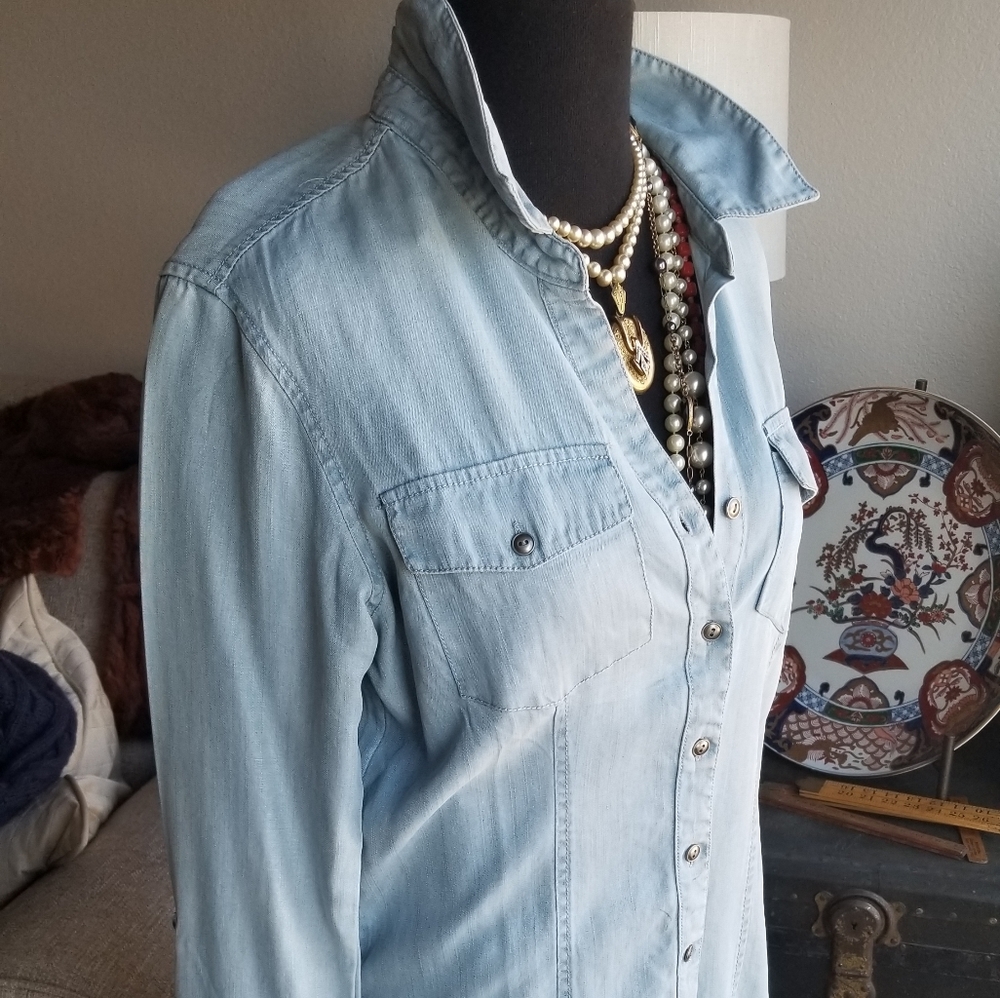 Bamboo Fiber Denim Button down Shirt